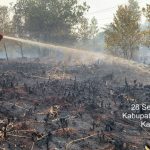 PEMADAMAN: Tim BPBD ketika melakukan pemadaman api yang menyebabkan Karhutla, di Kabupaten Pulang Pisau, Rabu (28/9/2023). (foto:ist)