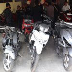 CURANMOR: Barang bukti motor yang dicuri enam bocah diamankan polisi, di Mapolresta Palangka Raya, Jumat (10/11/12). (foto:polisi)