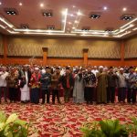 SILATURAHMI : Wagub Kalteng, Edy Pratowo bersama Ketua DAD Kalteng, Agustiar Sabran menghadiri silaturahmi bersama tokoh masyarakat dan agama, di Sampit, Sabtu (20/1/2024). (foto:mmc)