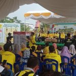 Suasana kampanye terbatas Partai Golkar di di Jalan Hiu Putih, Kelurahan Bukit Tunggal, Kecamatan Jekan Raya, Kota Palangka Raya (Foto : Nopri)