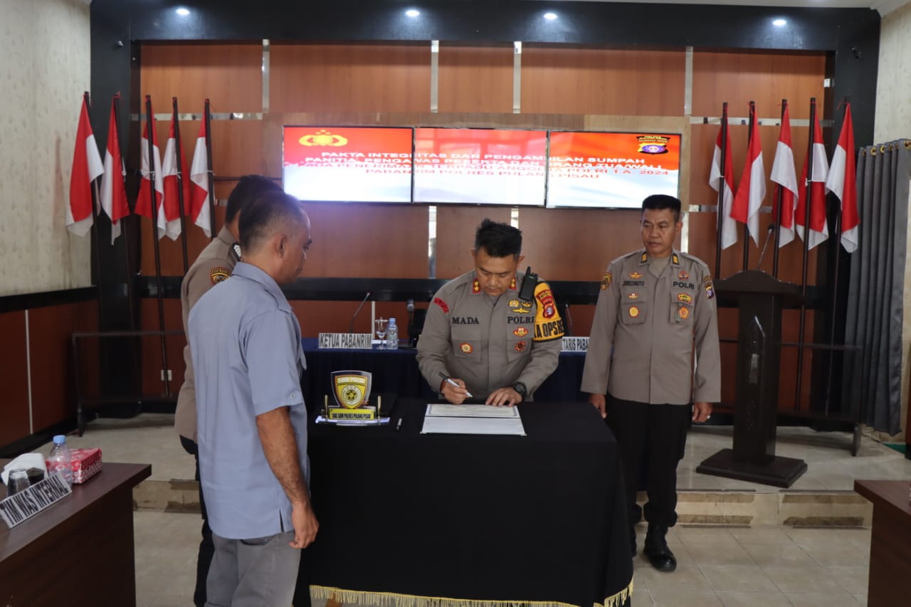 Polres Pulpis Tandatangani Pakta Integritas Penerimaan Polri TA 2024 ...