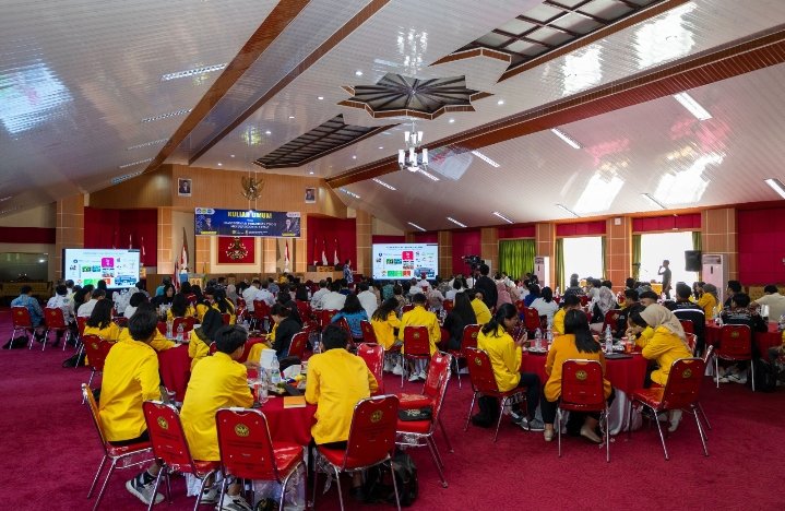 Suasana kuliah umum di Aula Rahan, Gedung Rektorat Universitas Palangka Raya (Foto : Ist)