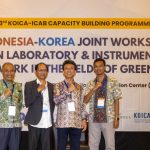 Rektor UPR, Prof. Dr. Ir. Salampak, M.S saat menghadiri acara Indonesia-Korea Workshop Modern Laboratory and Instrumentation Networking in the Field of Green Bio di IPB International Convention Center, Bogor (Foto : Ist)