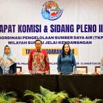 RAPAT : Kepala Bapedalitbang Kalteng, Leonard S Ampung membuka Rapat Komisi dan Sidang Pleno III Tim Koordinasi Pengelolaan Sumber Daya Air (TKPSDA) Wilayah Sungai Jelai – Kendawangan T.A. 2024, Jumat (30/8/2024). (foto:mmc)