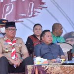 Wakil Ketua Sementara DPRD Kapuas, Yohanes, saat menghadiri kegiatan Tingang Menteng Scout Camp I (Foto : Ist)