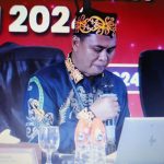 Ketua KPU Kalteng, Sastriadi saat membacakan Hasil Penetapan Pemenang Pemilihan Gubernur dan Wakil Gubernur Kalteng Tahun 2024.